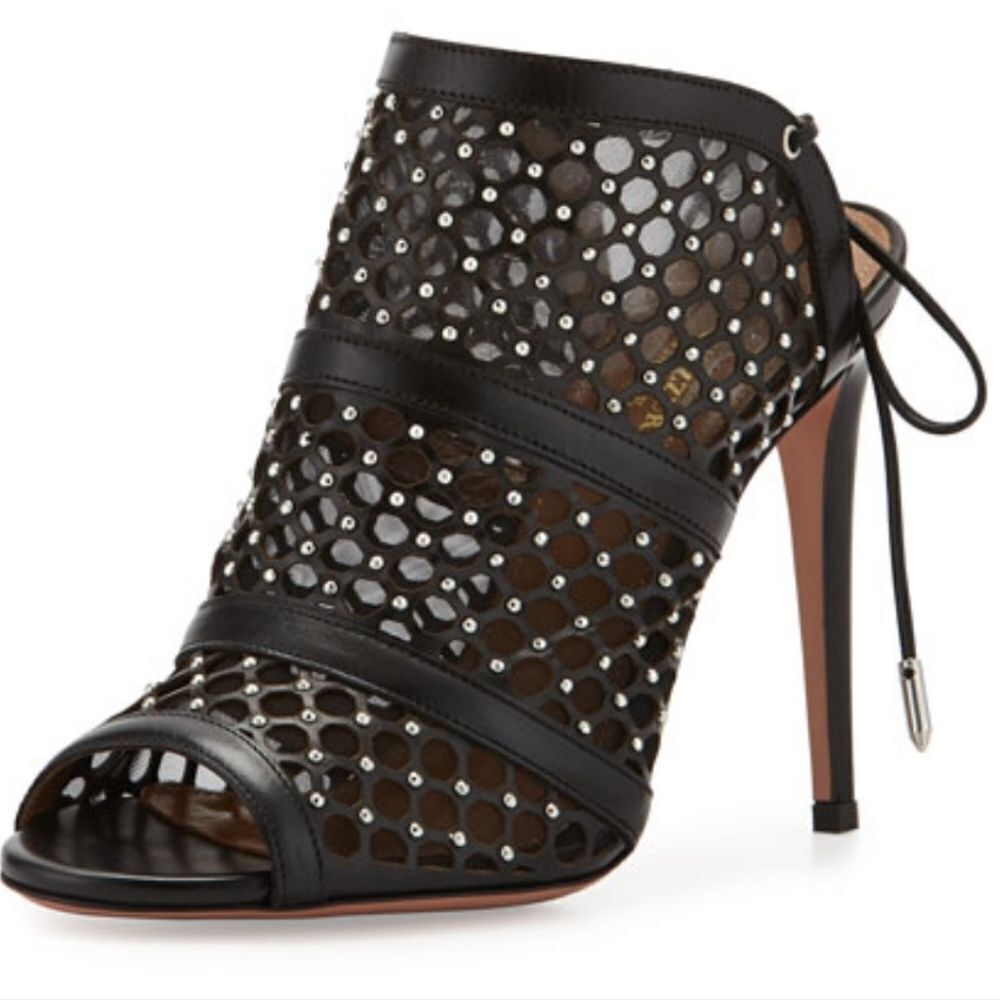 Aquazzura Like New Blondie Studded Leather Heels - Picture 7 of 8
